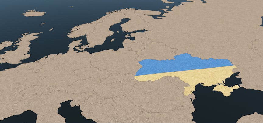 Ukraine-russia,Crisis.,3d,Rendering,Illustration,Map,Of,Europe,With,Ukraine