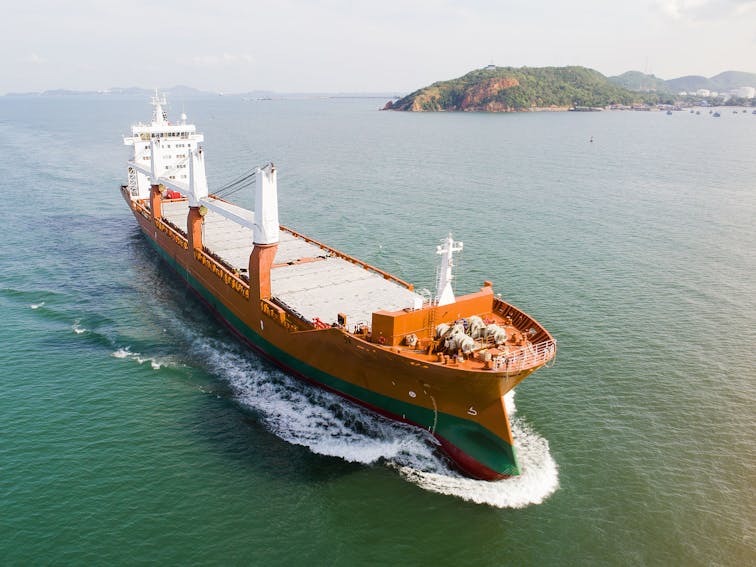 conventional general cargo vessel ship sailing